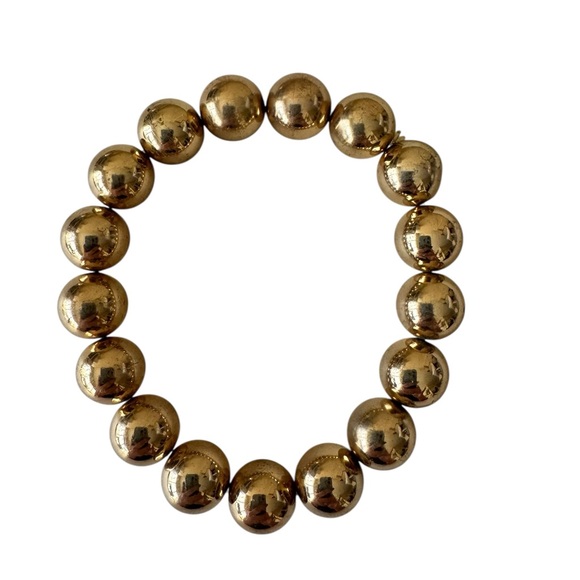 Source Unknown Jewelry - Gold Beaded Stretchy Bracelet Boho Glam Y2K